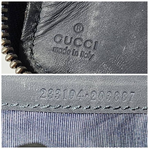 Authentic Gucci Guccissima Zip Around Long Wallet Black - Picture 7 of 13